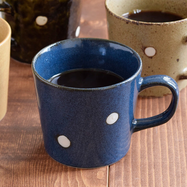 Minoruba Polka Dot Coffee Mugs Set of 2 - Blue