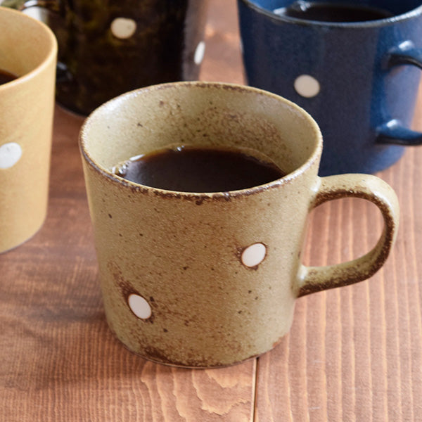 Minoruba Polka Dot Coffee Mugs Set of 2 - Gray