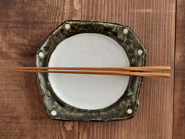 Minoruba Polka Dot Saucer Set of 4 - Oribe