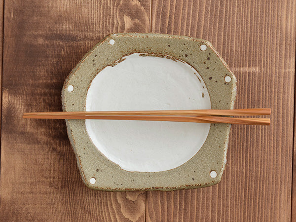 Minoruba Polka Dot Saucer Set of 4 - Gray