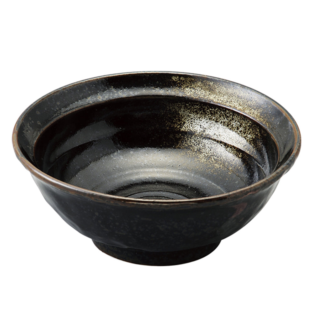 47 oz Ramen, Donburi Bowl Japanese Oil Crystal with Uneven Surface (Ishimegata) 6.8