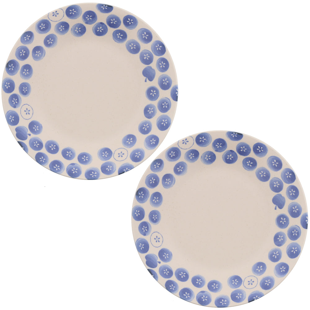 9.4" Vegetable Design Dinner Plates Set of 2 - Apple