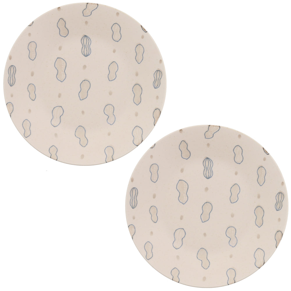 9.4" Vegetable Design Dinner Plates Set of 2 - Peanuts