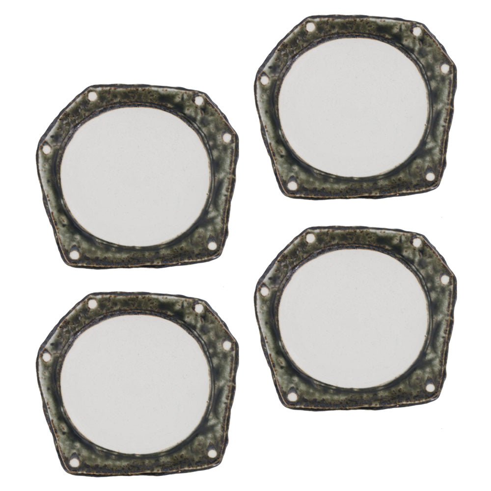 Minoruba Polka Dot Saucer Set of 4 - Oribe