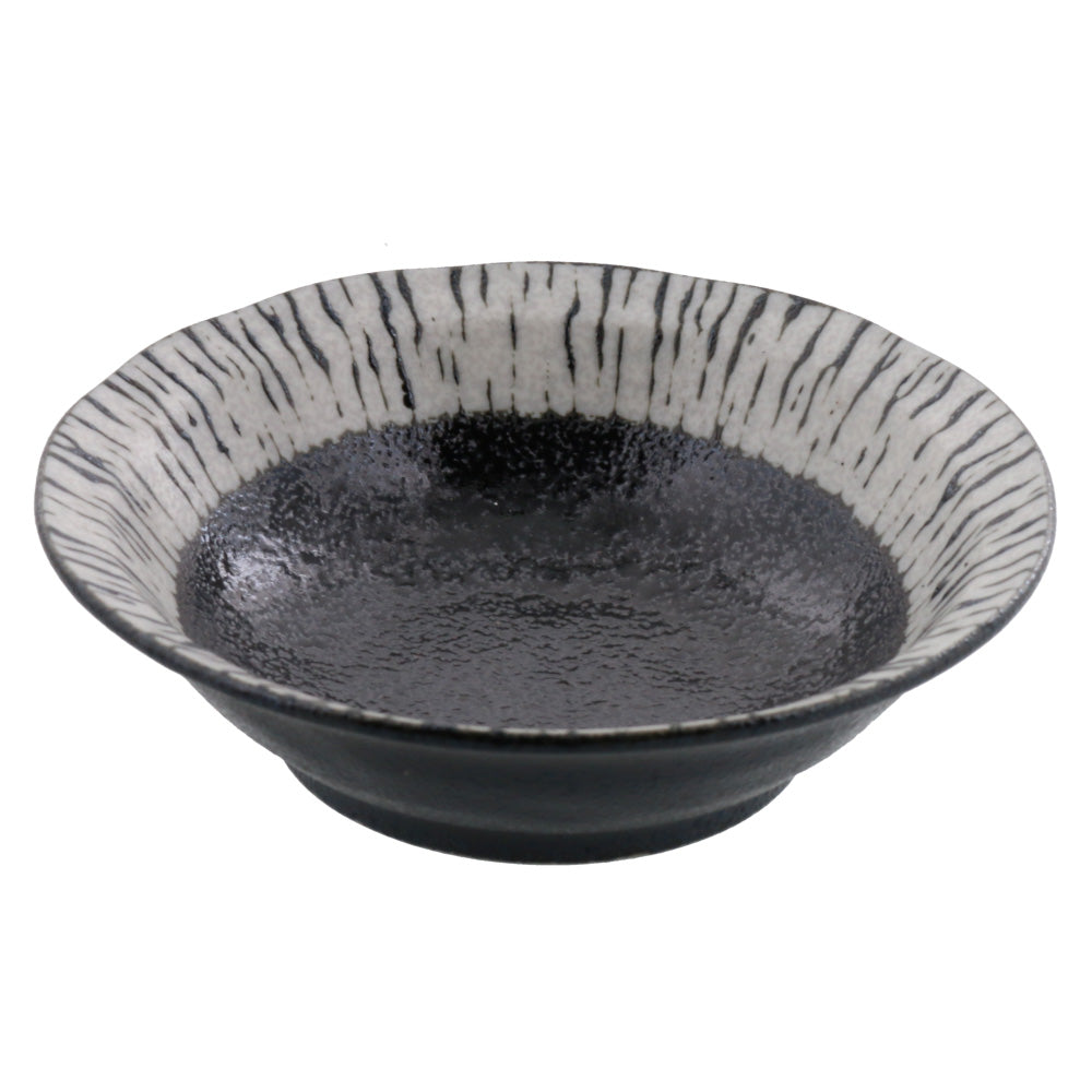 5.4" Yuteki Black and White Dessert Bowl Set of 4 - Zebra