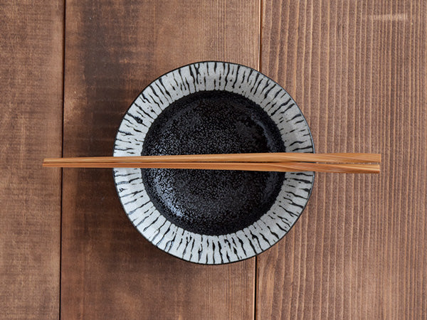5.4" Yuteki Black and White Dessert Bowl Set of 4 - Zebra