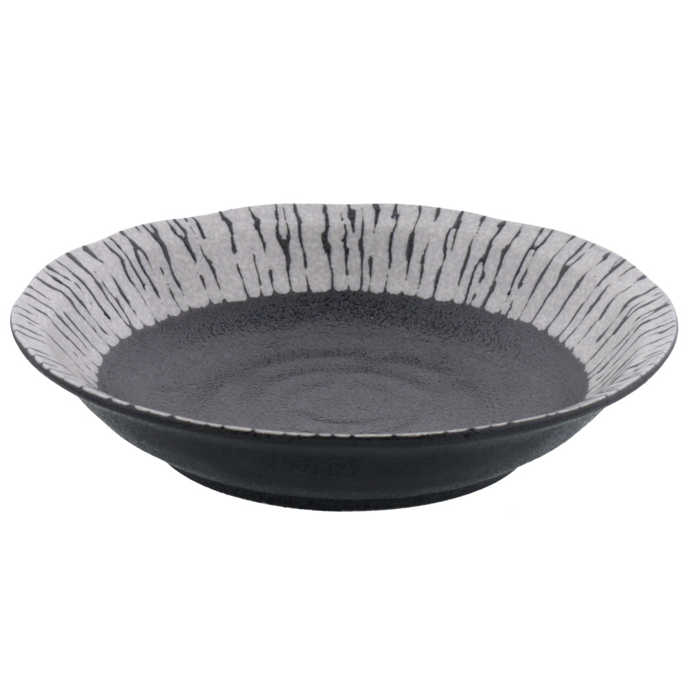 Yuteki Black and White Pasta Bowl Set of 4 - Zebra