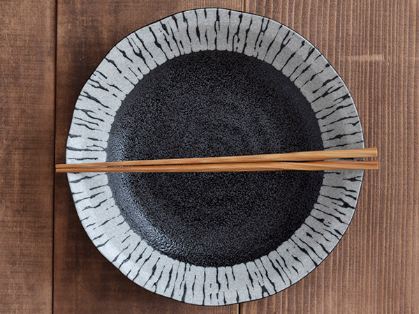 Yuteki Black and White Pasta Bowl Set of 4 - Zebra
