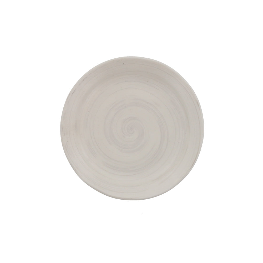 Cream Appetizer Plate Set of 8 - Spiral