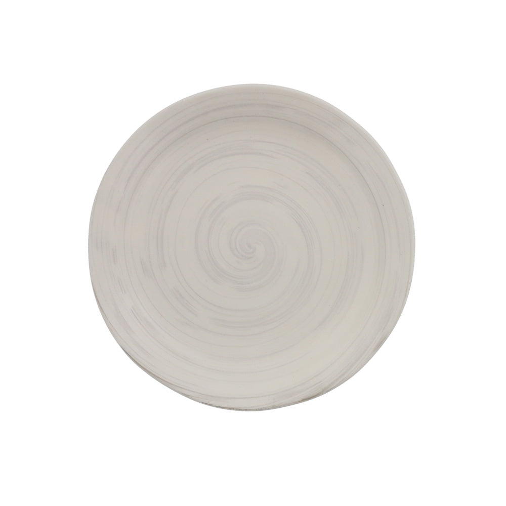 Cream Salad Plate Set of 4 - Spiral