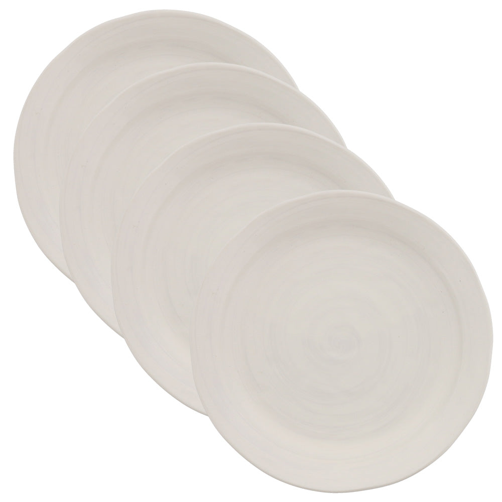 Cream Dinner Plate Set of 4 - Spiral