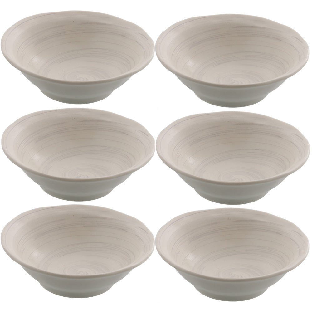 Cream Small Appetizer Bowl Kobachi Set of 6 - Spiral