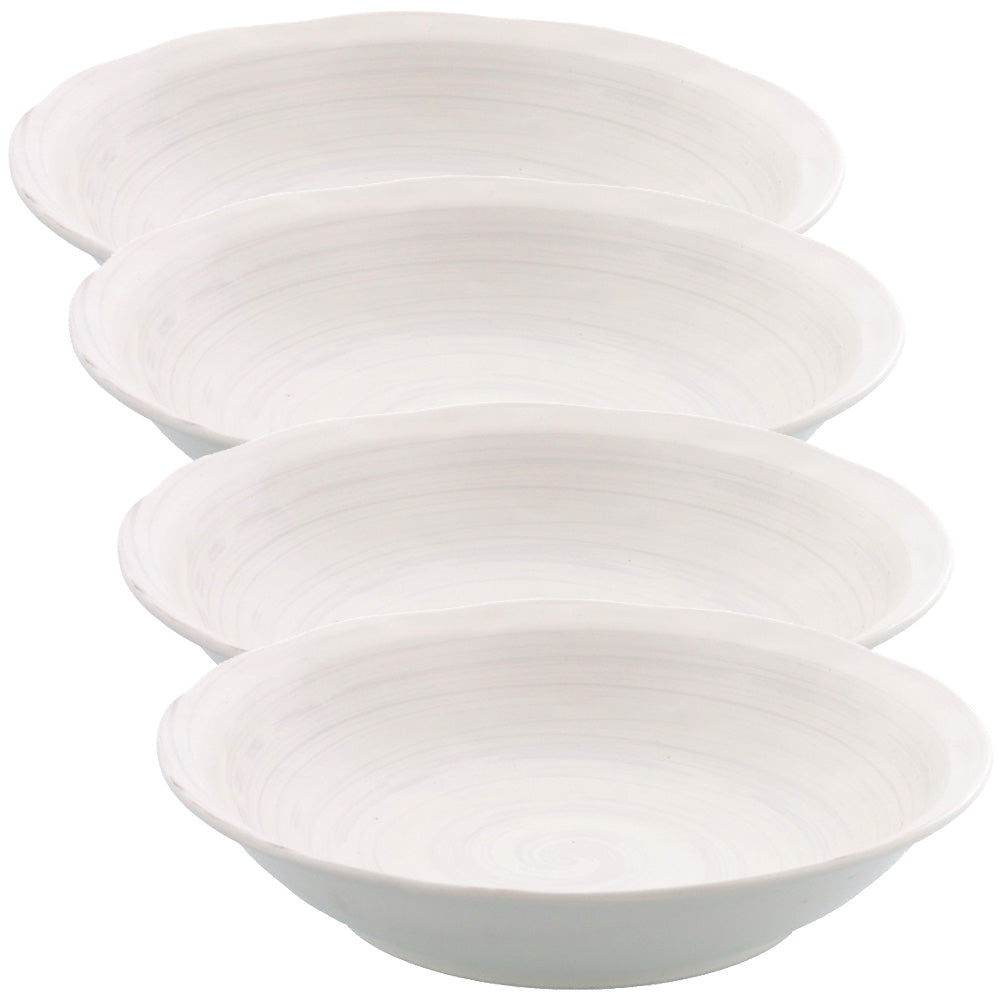 Cream Pasta Bowl Set of 4 - Spiral