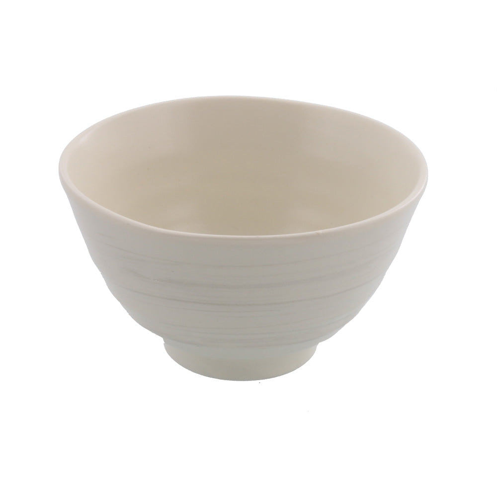 Cream Rice Bowl Set of 4 - Spiral