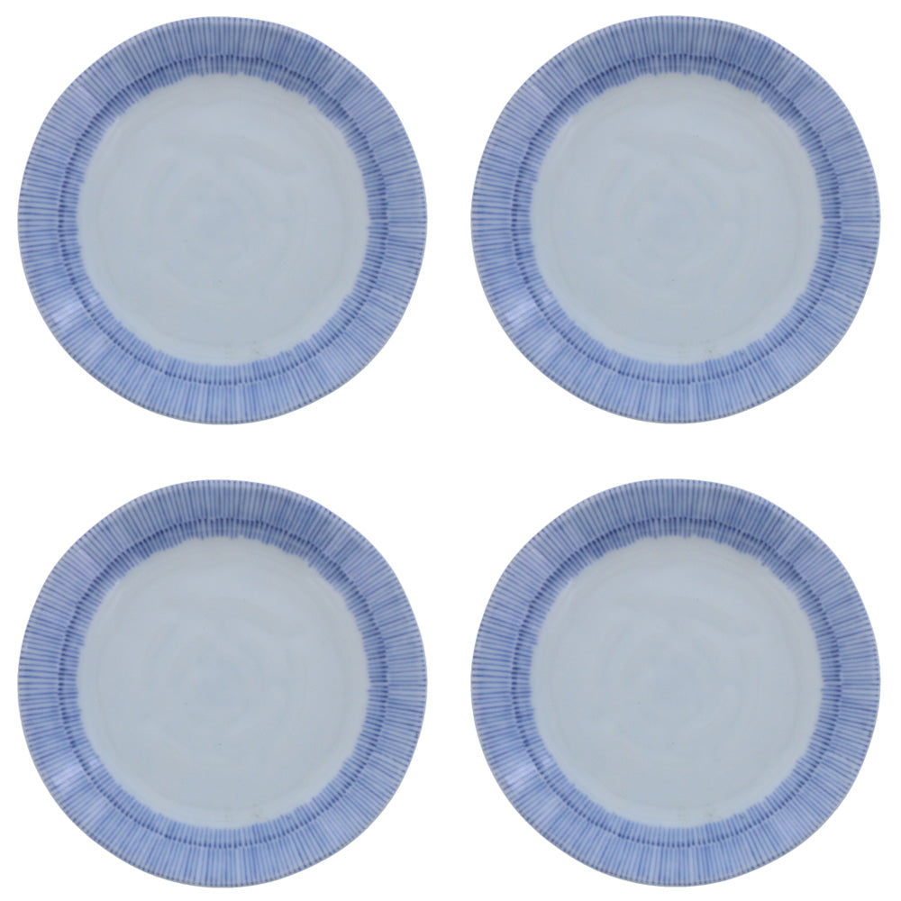 Tokusa 4-Piece Condiment Dish Set - Blue and White