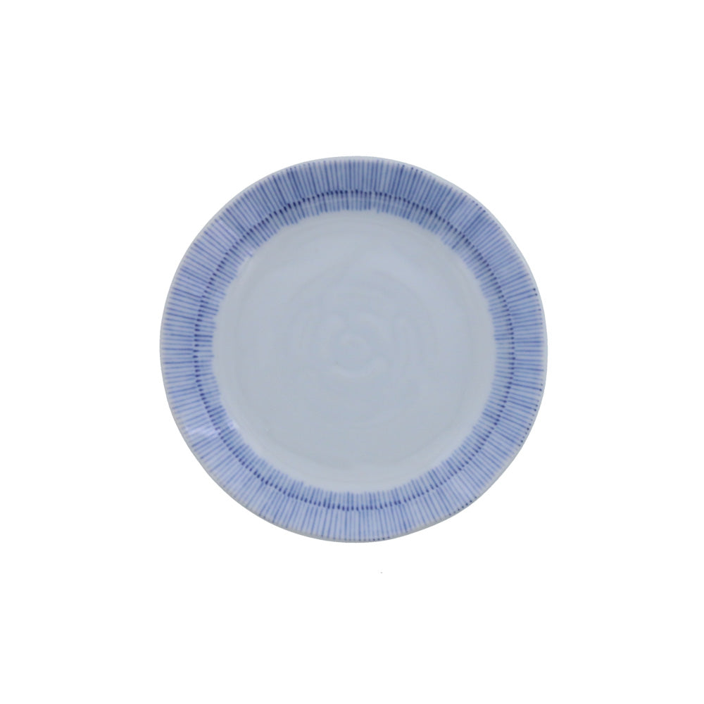 Tokusa 4-Piece Appetizer Plate Set - Blue and White