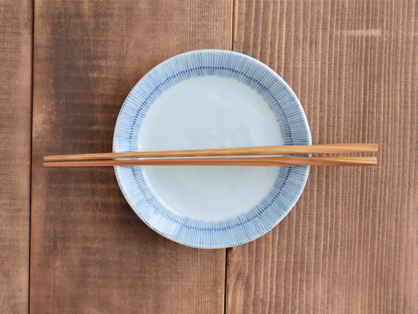 Tokusa 4-Piece Appetizer Plate Set - Blue and White
