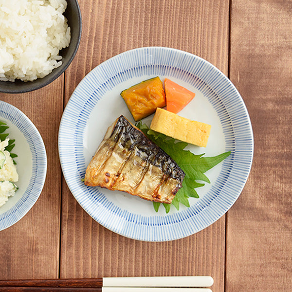 Tokusa 4-Piece Salad Plate Set - Blue and White