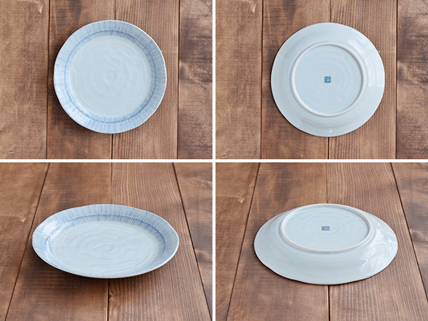 Tokusa 4-Piece Dinner Plate Set - Blue and White