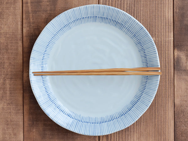 Tokusa 4-Piece Dinner Plate Set - Blue and White