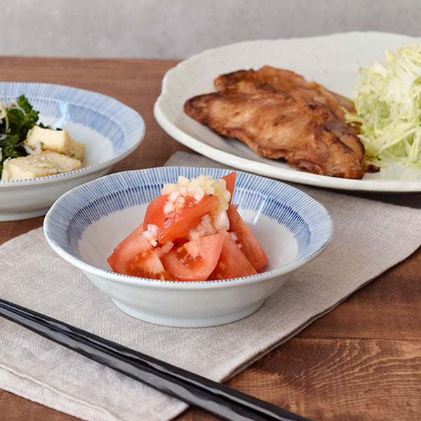 5.4" Tokusa Bowl Set of 4 - Blue and White
