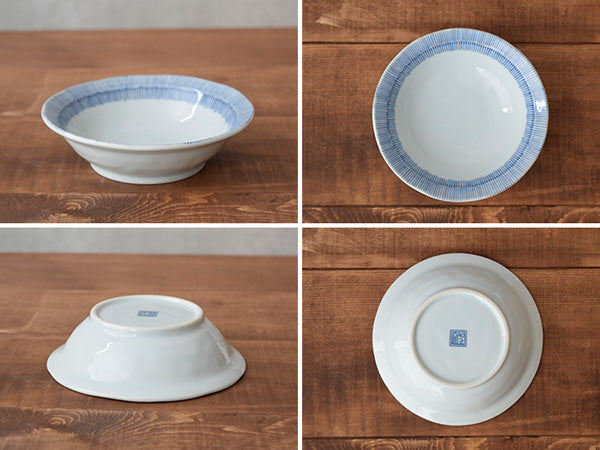 5.4" Tokusa Bowl Set of 4 - Blue and White