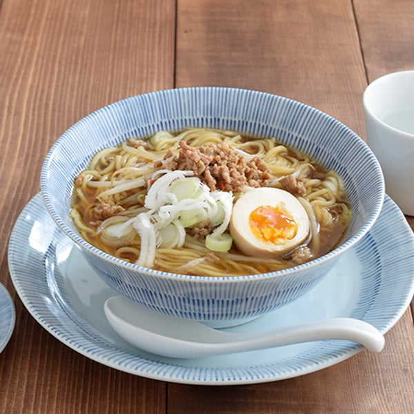 Ramen Donburi Bowl Set of 2 - Blue and White