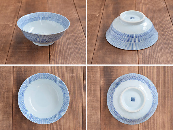 Ramen Donburi Bowl Set of 2 - Blue and White