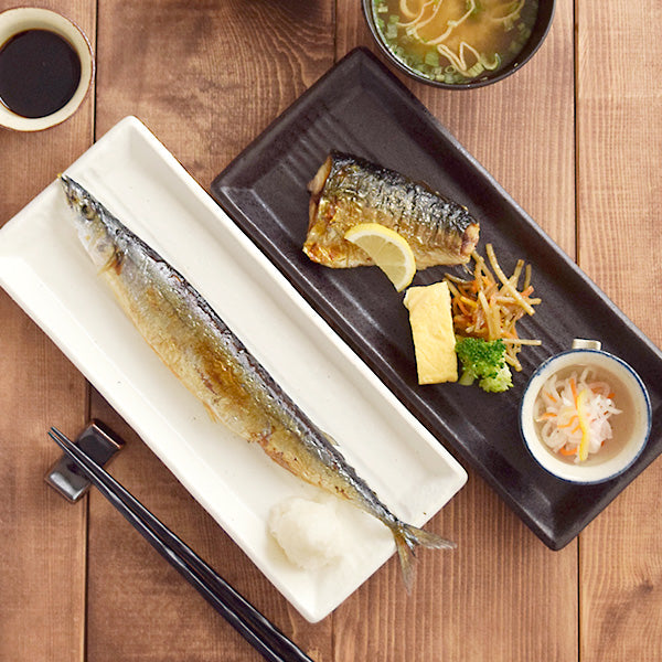 Rectangular Appetizer Plate Set of 2 - Black/Tenmoku