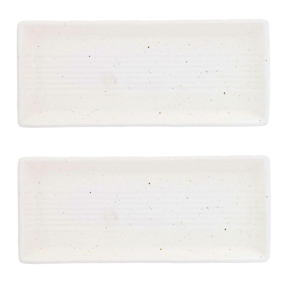 Rectangular Appetizer Plate Set of 2 - White/Kohiki