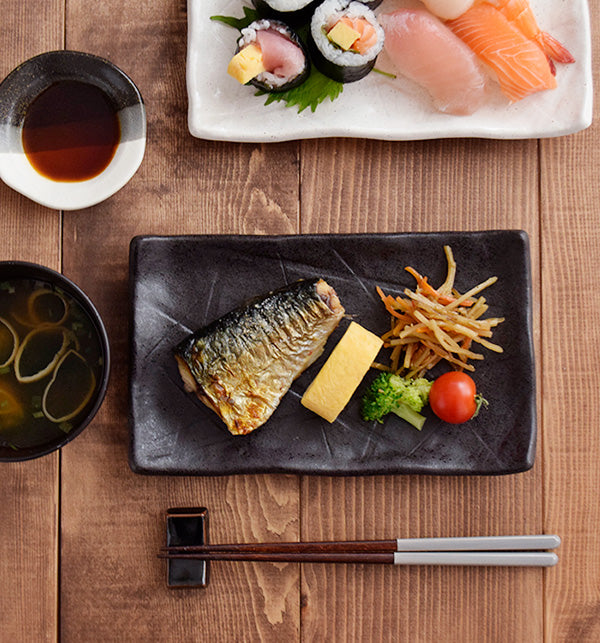 Appetizer Plate Set of 2 - Black/Tenmoku