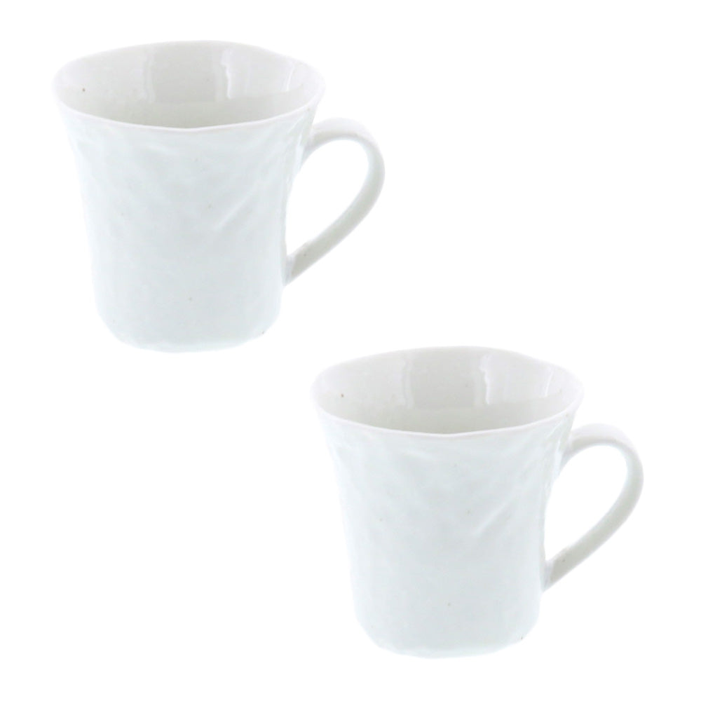 6.4 oz White Ishime Mug Set of 2 - Kohiki