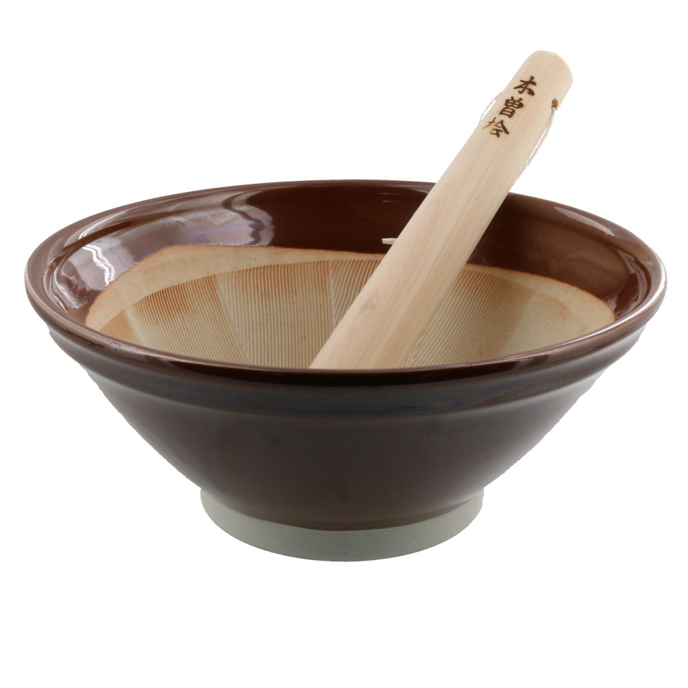 Traditional Mortar & Pestle Set (Suribachi & Surikogi) Extra Large