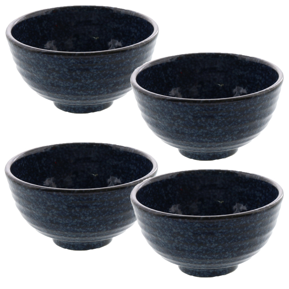 Yohen Kon Rice Bowl Set of 4 - Dark Blue
