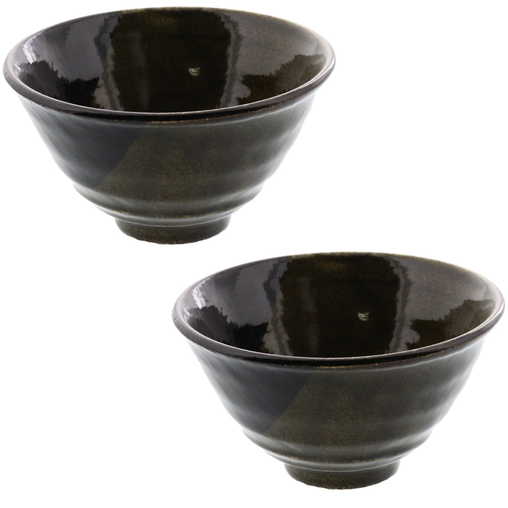 Ceramic Rice Bowl Set of 2 - Oribe