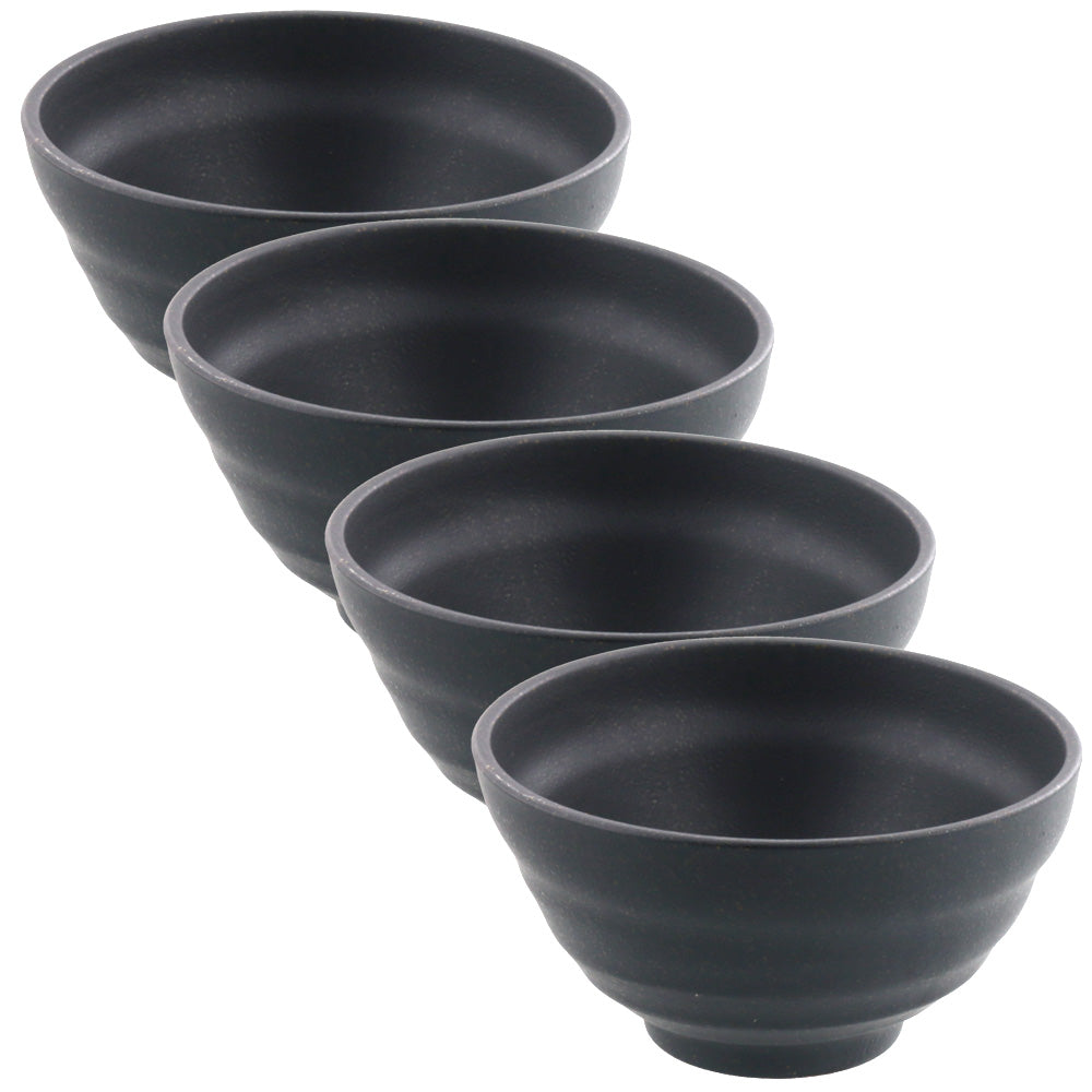 Rice Bowl Set of 4 - Matte Black
