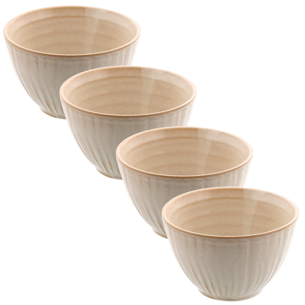 Small Japanese Bowl Set of 4 - Beige