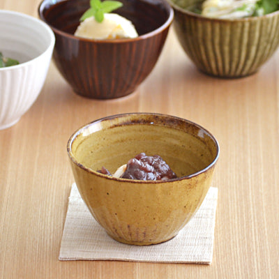 Small Japanese Bowl Set of 4 - Caramel
