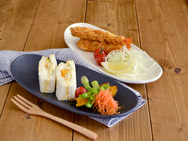 Long Oval Plate Set of 2 - Black