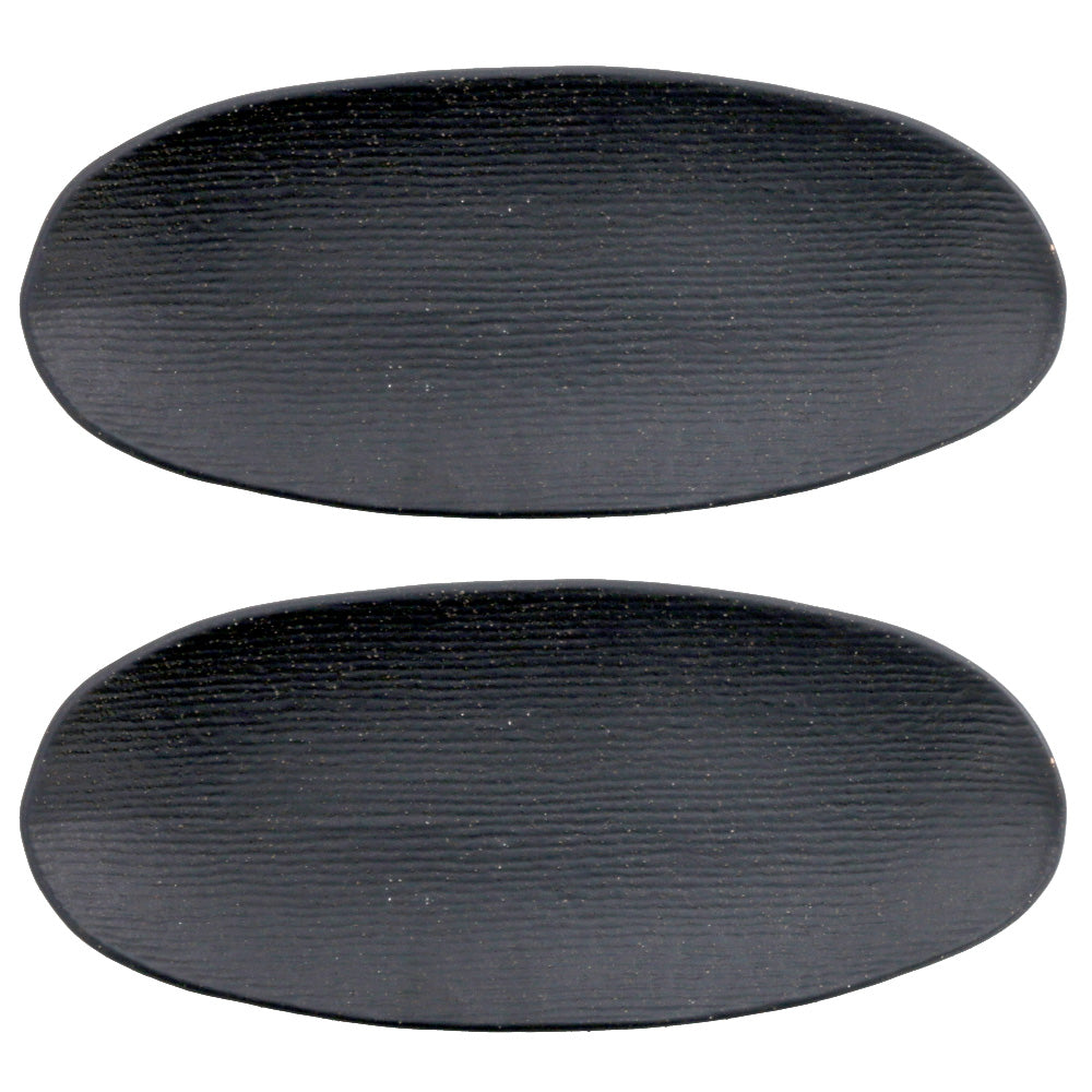 Long Oval Plate Set of 2 - Black