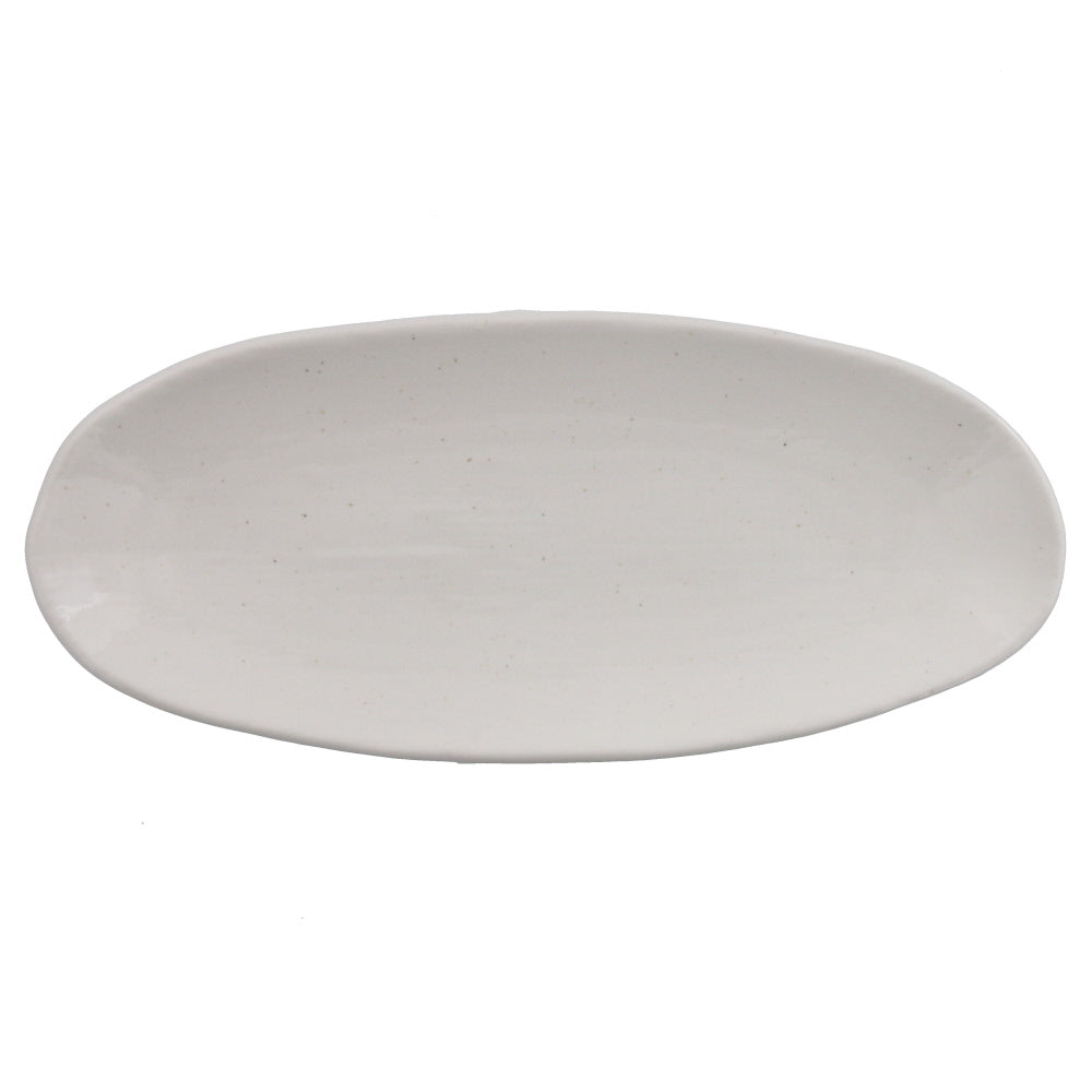 Long Oval Plate Set of 2 - White