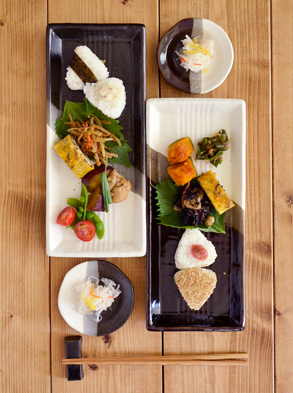 Multi-Colored Salad Plates Set of 4 - White/Tenmoku