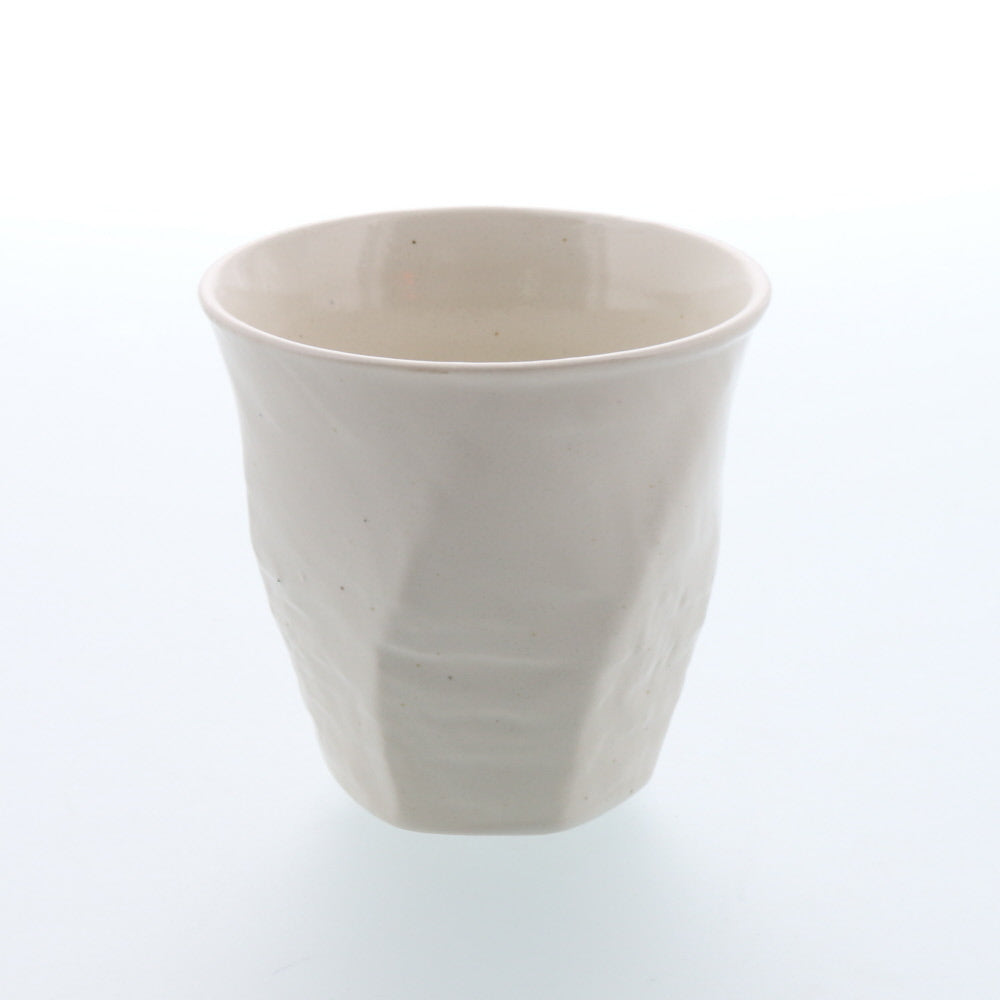 Twisted Japanese Teacups Yunomi Set of 4 - White
