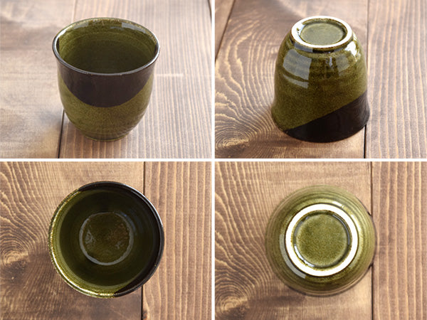 Japanese Teacups Yunomi Set of 4 - Oribe
