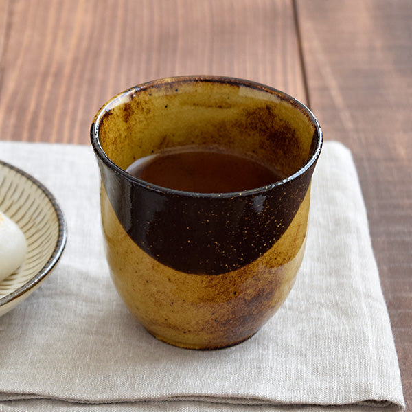 Japanese Teacups Yunomi Set of 4 - Caramel