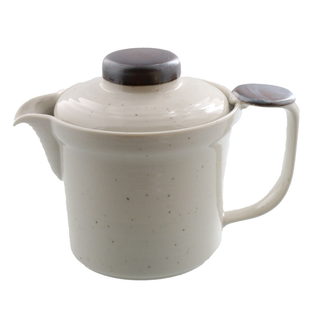 Stylish & Functional 13.5 oz Wide Mouth Teapot with Infuser Ivory (Kobiki)
