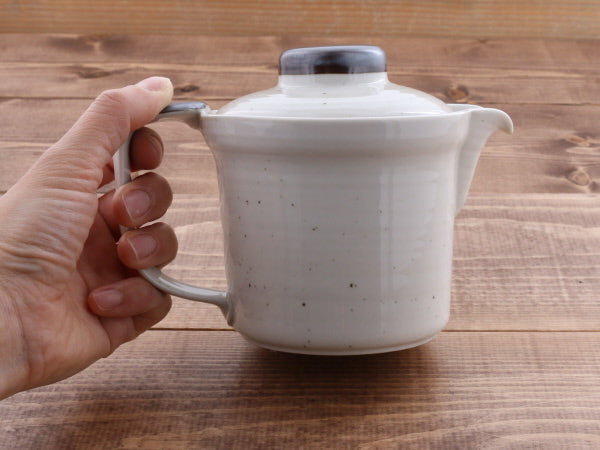 Stylish & Functional 13.5 oz Wide Mouth Teapot with Infuser Ivory (Kobiki)