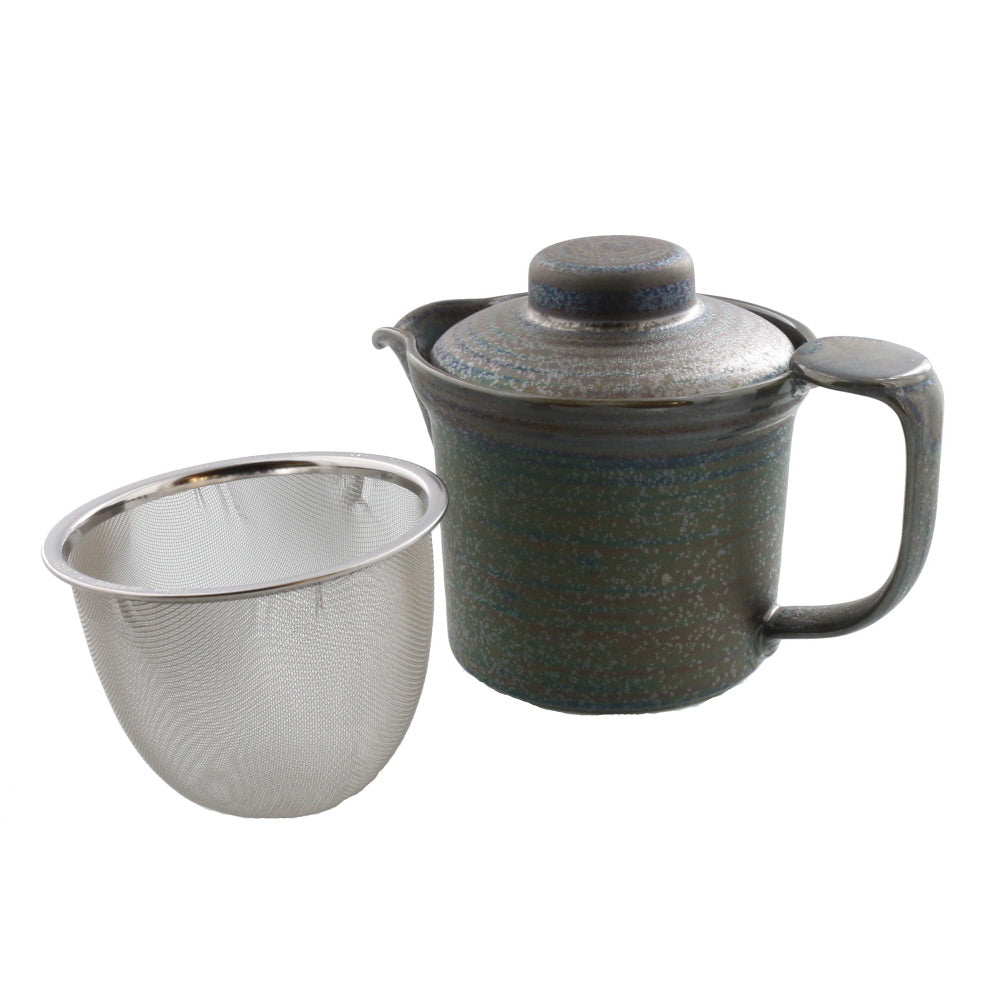 Stylish & Functional 13.5 oz Wide Mouth Teapot with Infuser Silver