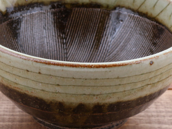 Ceramic Mortar (Suribachi) with Spout 6.5 inches Handmade Traditional Style