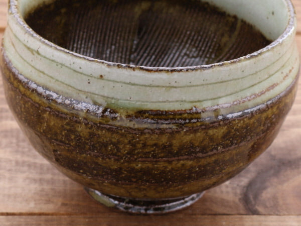 Ceramic Mortar & Pestle Set (Suribachi & Surikogi) with Spout 3.9 inches Handmade Traditional Style Small